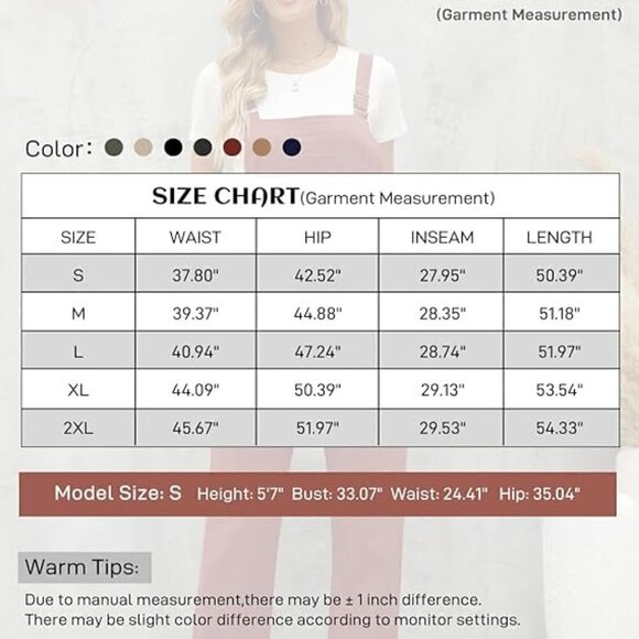 Cotton Overalls with Adjustable Drawstring - Picture 6 of 6